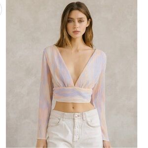 Storia Pastel V-Neck Blouse